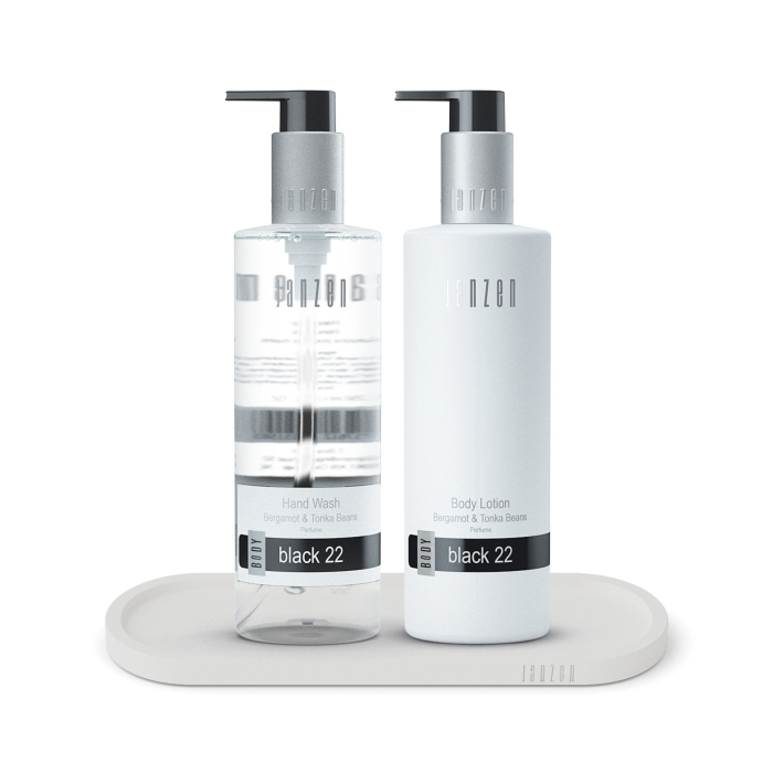 Janzen Hand Care Set Black 22 + Luxury Tray White - 250ml