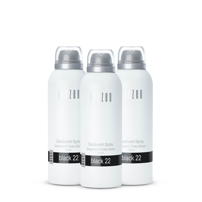 Janzen Deodorant Spray Black 22 3-pack - 3x150ml