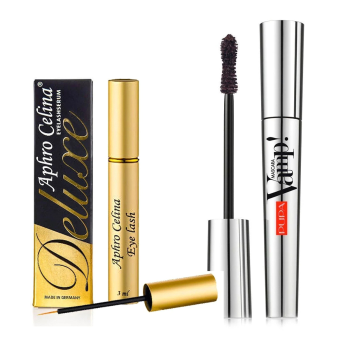 Aphro Celina Eyelash Delux Pupa Vamp! Extra Black Mascara Set