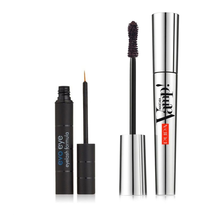 Evoeye Eyelash Wimperserum Pupa Vamp! Extra Black Mascara Set