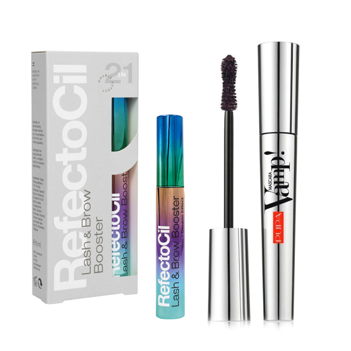 Refectocil Lash & Brow Booster Pupa Vamp! Extra Black Mascara Set