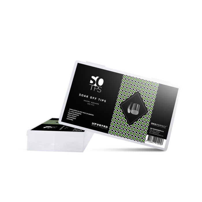 NailPerfect UPVOTED Soak Off Tips Short Square - 240 stk